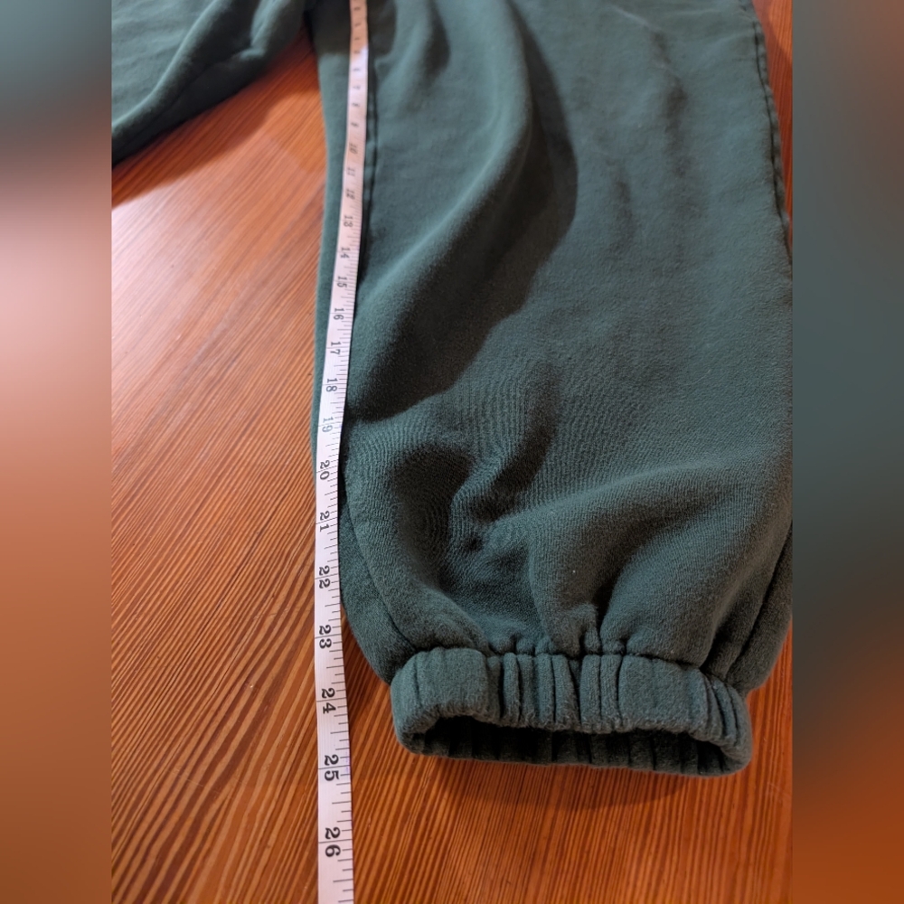 Madewell MWL Betterterry Oversized Sweatpants XL Deep Forest Green - Picture 6 of 12